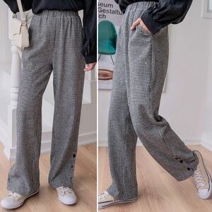 SHEIN NWOT DAZY Houndstooth High-Rise Pull-On Pants (M)